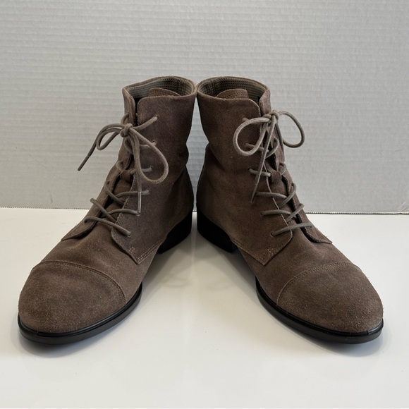 ECCO Touch 15 Chukka Boots Women's Taupe Brown Suede Combat Lace Up Size 40/US 9 - Picture 13 of 14